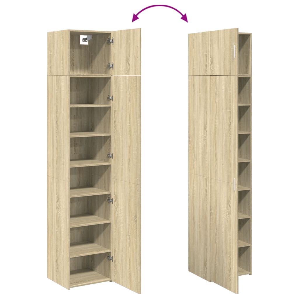 vidaXL Ντουλάπι Αποθήκευσης Στενό Δρυς 45x42,5x225 εκ. Επεξεργ. Ξύλο