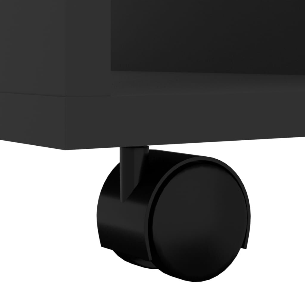 vidaXL Ντουλάπι Τροχήλατο Μαύρο 60 x 35 x 75 εκ. από Επεξ. Ξύλο