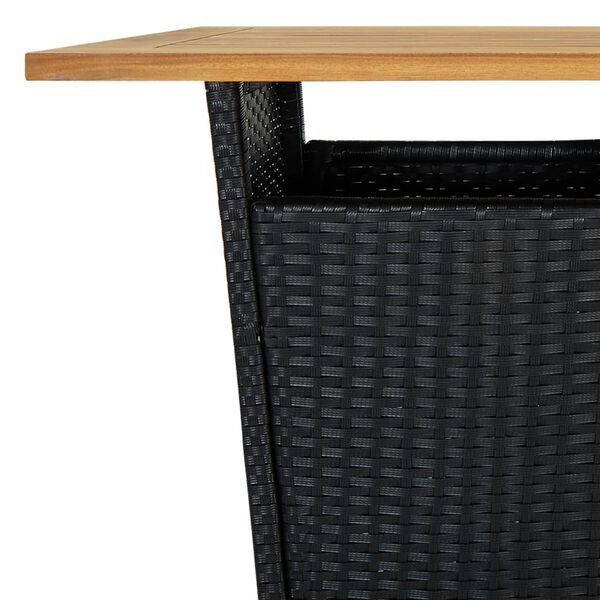 vidaXL Σετ Επίπλων Μπαρ Κήπου 5 τεμ. Μαύρο Συνθετ. Ρατάν με Μαξιλάρια