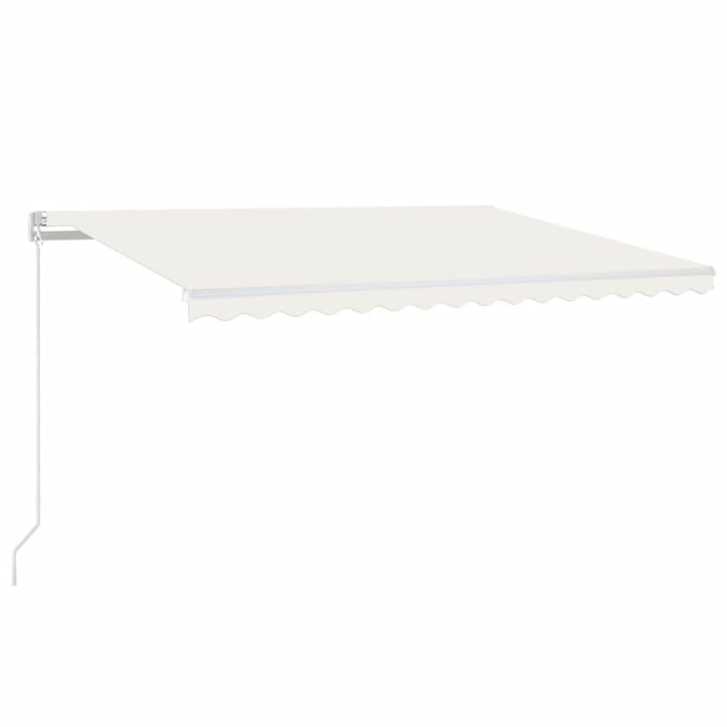 vidaXL Τέντα Αυτόματη με LED και Αισθητήρα Ανέμου Κρεμ 450 x 300 εκ.