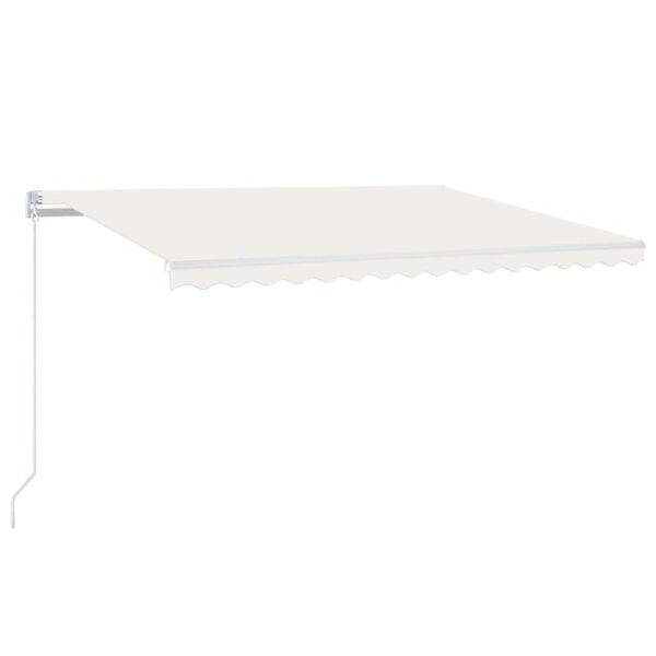 vidaXL Τέντα Αυτόματη με LED και Αισθητήρα Ανέμου Κρεμ 450 x 300 εκ.