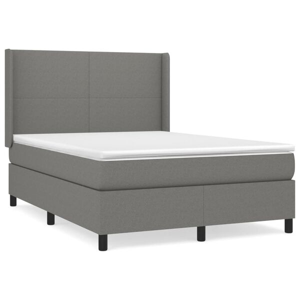 vidaXL &Kappa;&rho;&epsilon;&beta;ά&tau;&iota; Boxspring &mu;&epsilon; &Sigma;&tau;&rho;ώ&mu;&alpha; &Sigma;&kappa;&omicron;ύ&rho;&omicron; &Gamma;&kappa;&rho;&iota; 140x190 &epsilon;&kappa;. &Upsilon;&phi;&alpha;&sigma;&mu;ά&tau;&iota;&nu;&omicron;