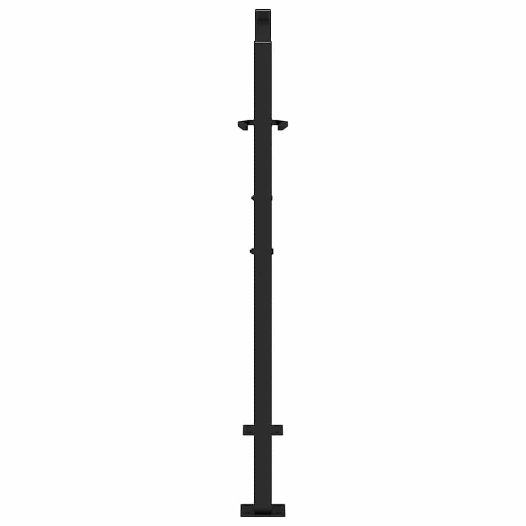 vidaXL Πύλη κήπου Μαύρη 105x106 cm Ατσάλινο ίχνος σχεδιασμού