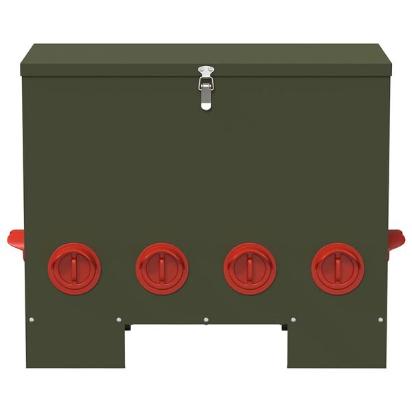 vidaXL Ταΐστρα κοτόπουλων Ελιά Πράσινη 60.5 x 29 x 51 εκ.