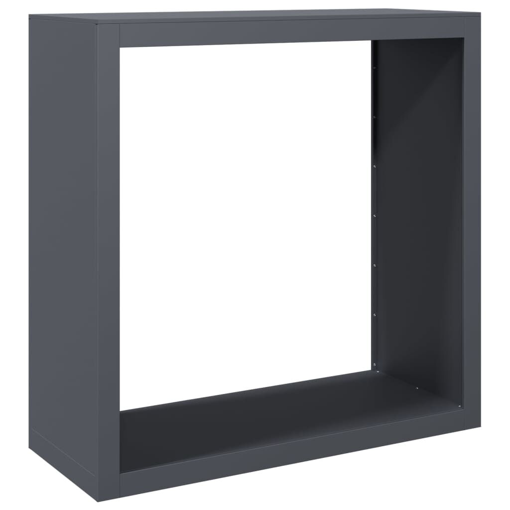 vidaXL Ράφι Καυσόξυλων Ανθρακί 100x40x100 εκ. Ατσάλινο