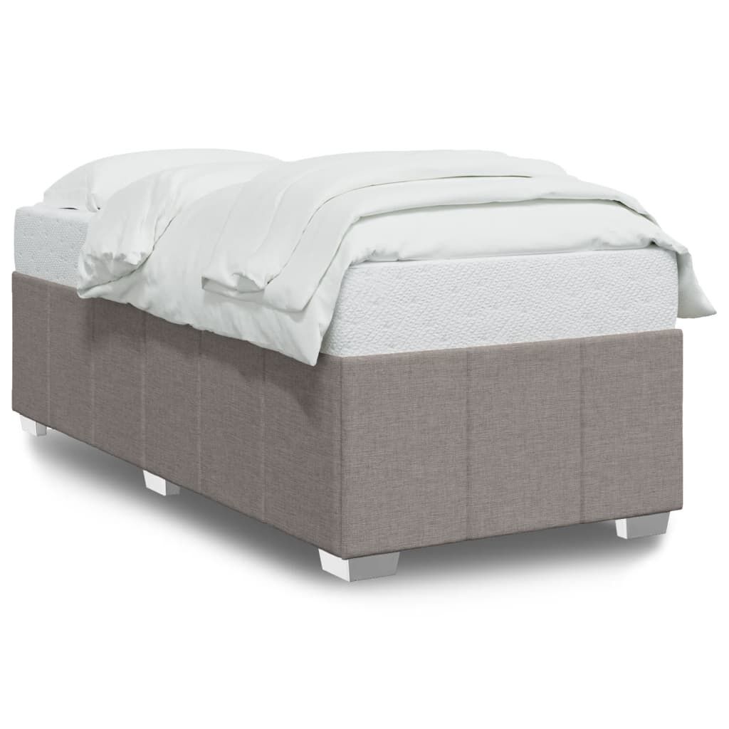 vidaXL Σκελετός Κρεβατιού Χωρίς Στρώμα Taupe 90x190 εκ. Υφασμάτινο