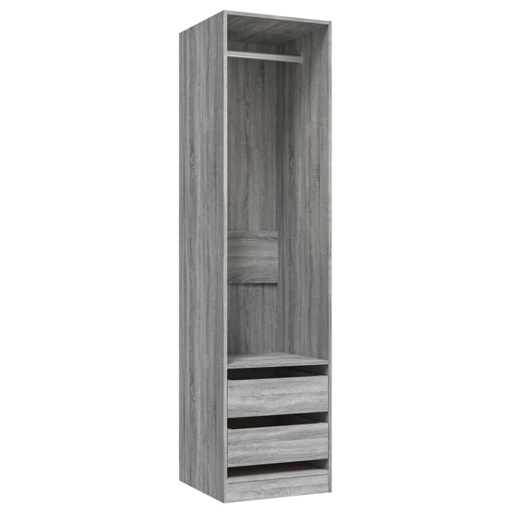 vidaXL Ντουλάπα με Συρτάρια Γκρι Sonoma 50 x 50 x 200 εκ Επεξεργ. Ξύλο