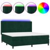 vidaXL &Kappa;&rho;&epsilon;&beta;ά&tau;&iota; Boxspring &mu;&epsilon; &Sigma;&tau;&rho;ώ&mu;&alpha; & LED &Sigma;&kappa;. &Pi;&rho;ά&sigma;&iota;&nu;&omicron; 200x200&epsilon;&kappa; &Beta;&epsilon;&lambda;&omicron;ύ&delta;&omicron;