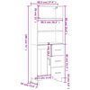 vidaXL Ντουλάπι Sonoma δρυς 69,5 x 34 x 180 εκ. από Επεξεργασμένο Ξύλο