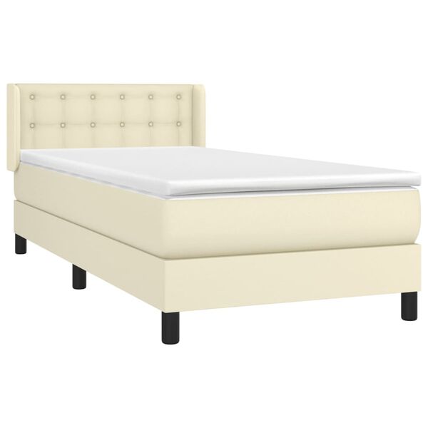 vidaXL &Kappa;&rho;&epsilon;&beta;ά&tau;&iota; Boxspring &mu;&epsilon; &Sigma;&tau;&rho;ώ&mu;&alpha; &Kappa;&rho;&epsilon;&mu; 90x200 &epsilon;&kappa;. &alpha;&pi;ό &Sigma;&upsilon;&nu;&theta;&epsilon;&tau;&iota;&kappa;ό &Delta;έ&rho;&mu;&alpha;