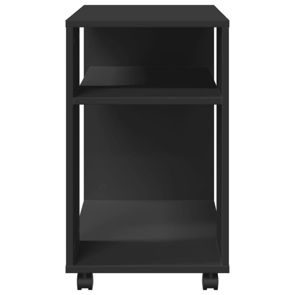 vidaXL Βοηθητικό Τραπέζι με Ρόδες Μαύρο 70x35x60 εκ. Επεξ. Ξύλο