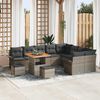 vidaXL Σετ Καναπέ Κήπου με μαξιλάρι 12 pcs Γκρι 80 x 80 x 71 cm