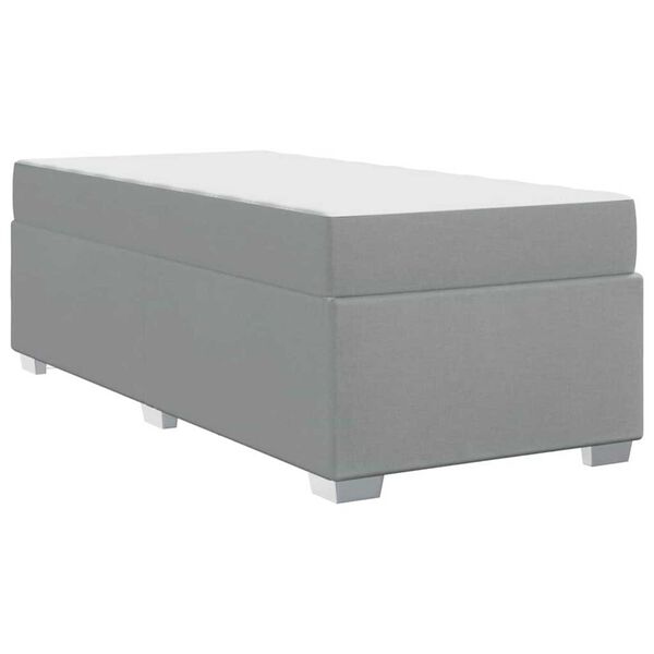 vidaXL Σκελετός Κρεβατιού Ανοιχτό γκρι 80 x 200 cm ύφασμα