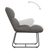vidaXL Πολυθρόνα με Μεταλλικό Σκελετό Ανοιχτό Γκρι από Βελούδο