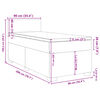 vidaXL Κρεβάτι Boxspring με Στρώμα Σκούρο Μπλε 90x200 εκ. Βελούδινο