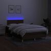 vidaXL &Kappa;&rho;&epsilon;&beta;ά&tau;&iota; Boxspring &mu;&epsilon; &Sigma;&tau;&rho;ώ&mu;&alpha; & LED &Sigma;&kappa;.&Kappa;&alpha;&phi;έ 120x190&epsilon;&kappa;. &Upsilon;&phi;&alpha;&sigma;&mu;ά&tau;&iota;&nu;&omicron;