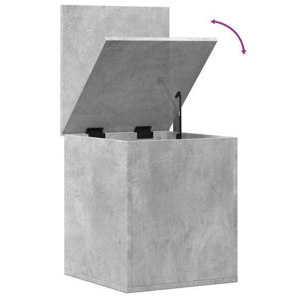 vidaXL Κουτί Αποθήκευσης Γκρι Σκυροδέματος 40x42x46 εκ. Επεξεργ. Ξύλο
