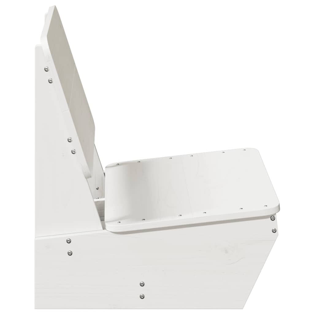 Καρέκλα κήπου vidaXL Λευκό 60x64x70,5 cm Στερεό ξύλο πεύκου