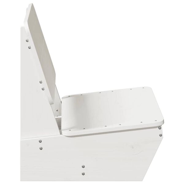 Καρέκλα κήπου vidaXL Λευκό 60x64x70,5 cm Στερεό ξύλο πεύκου