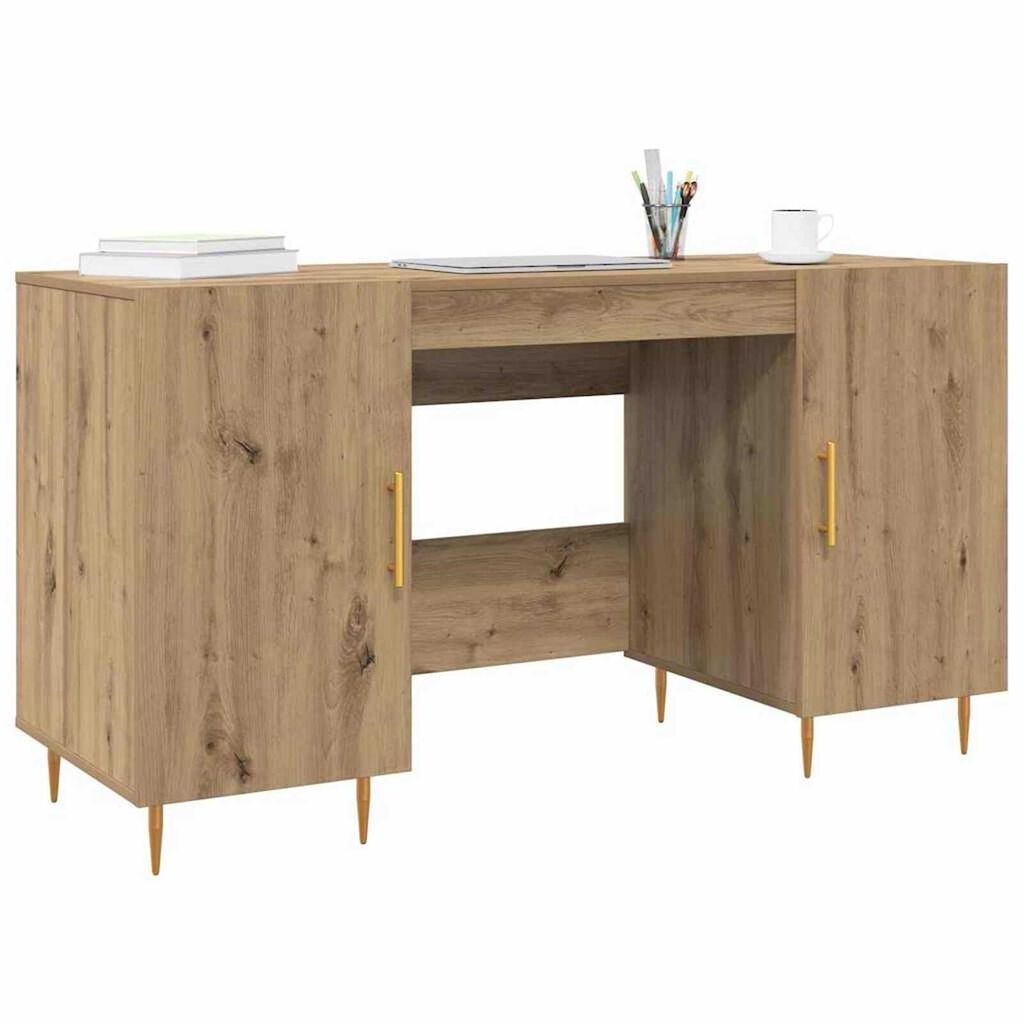 vidaXL Γραφείο artisan δρυς 140 x 50 x 75 εκ. Επεξεργασμένο ξύλο