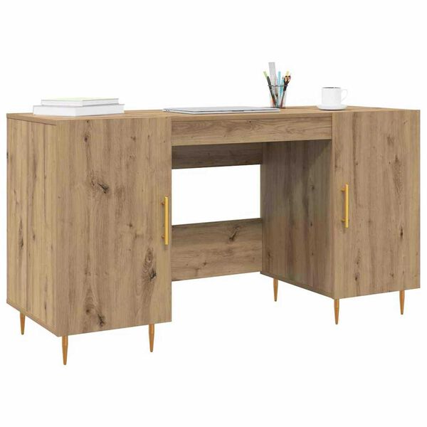 vidaXL Γραφείο artisan δρυς 140 x 50 x 75 εκ. Επεξεργασμένο ξύλο