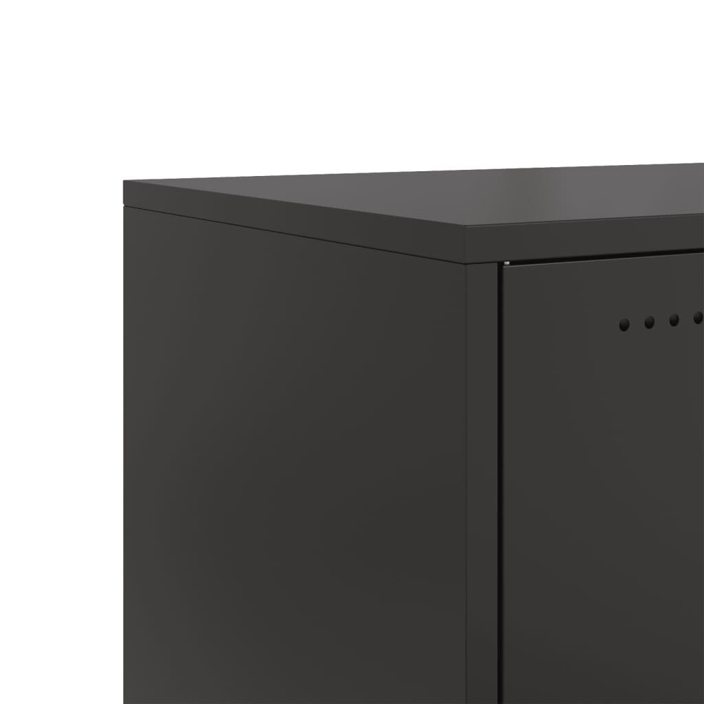 vidaXL Έπιπλο Τηλεόρασης Μαύρο 100,5x39x43,5 εκ. Ατσάλι