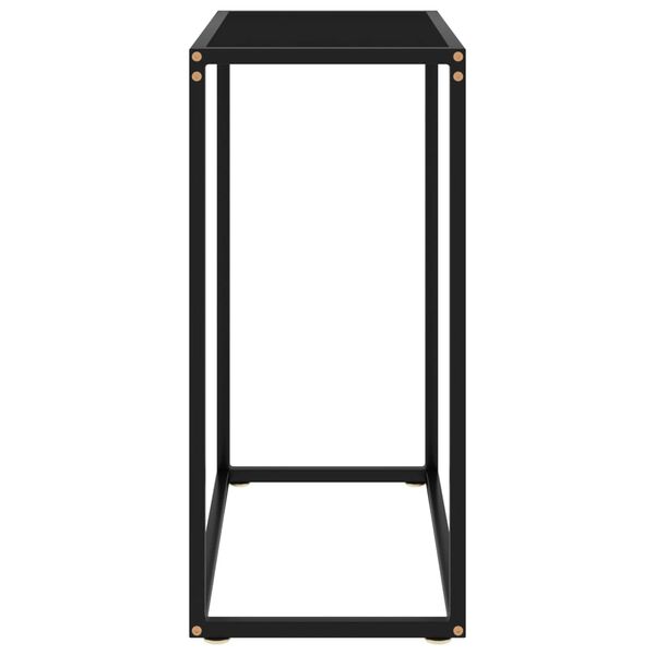 vidaXL Τραπέζι Κονσόλα Μαύρο 60 x 35 x 75 εκ. από Ψημένο Γυαλί