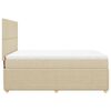 vidaXL Κρεβάτι Boxspring με Στρώμα Κρεμ 140x190 εκ. Υφασμάτινο
