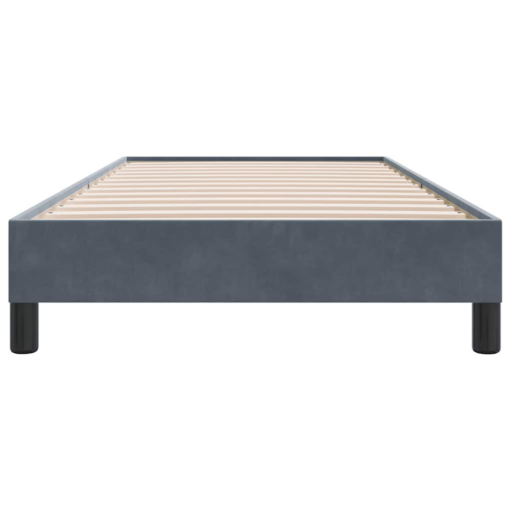 vidaXL Box Spring Κρεβάτι χωρίς στρώμα Σκούρο γκρι Βελούδινο