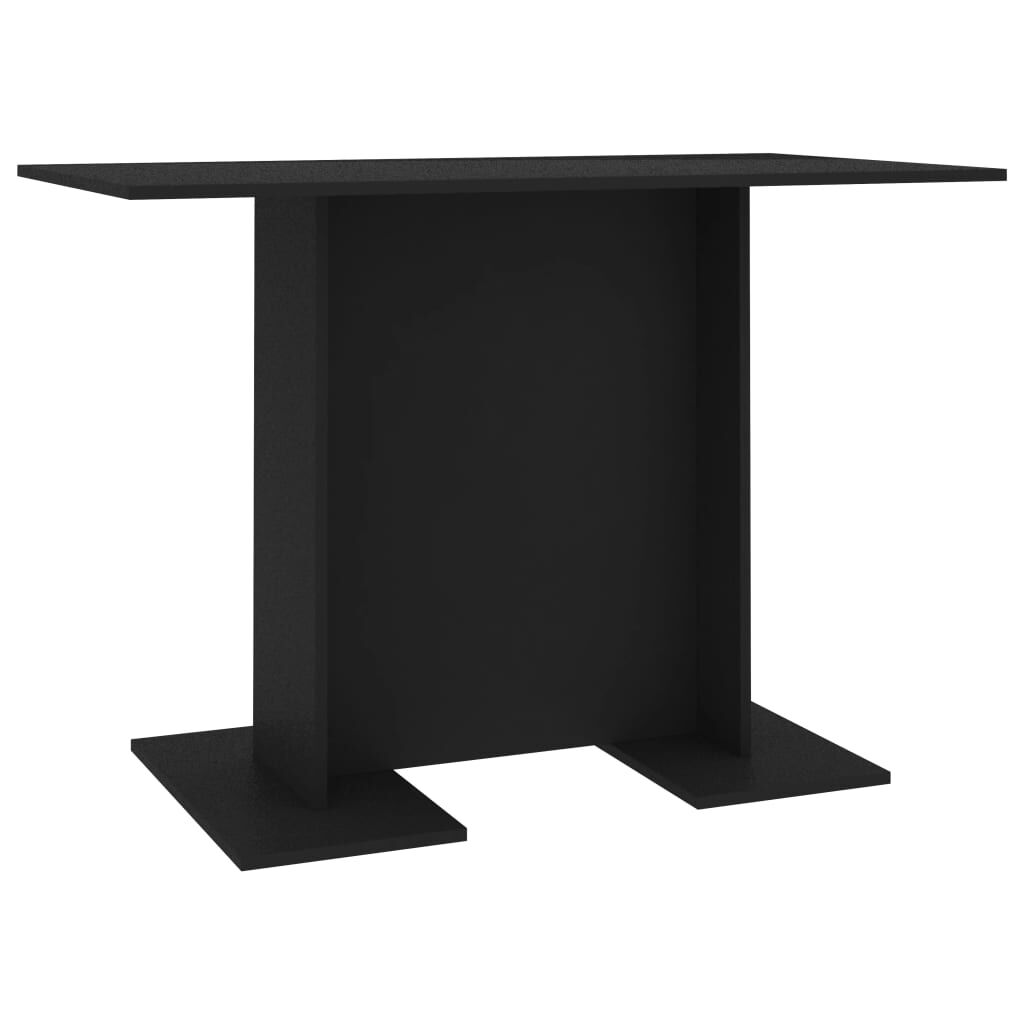 vidaXL Τραπεζαρία Μαύρη 110 x 60 x 75 εκ. από Επεξ. Ξύλο