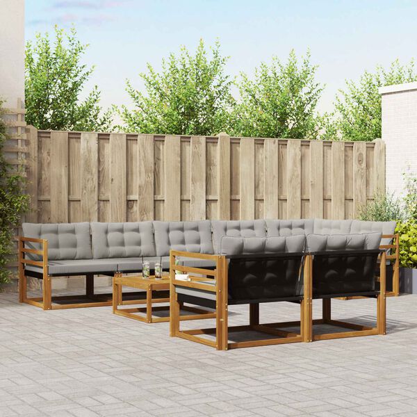 vidaXL &Sigma;&epsilon;&iota;&rho;ά &Kappa;&alpha;&nu;&alpha;&pi;έ &Epsilon;&xi;&omega;&tau;&epsilon;&rho;&iota;&kappa;&omicron;ύ 9 pcs &Phi;&upsilon;&sigma;&iota;&kappa;ό &kappa;&alpha;&iota; &Alpha;&nu;&omicron;&iota;&chi;&tau;ό &Gamma;&kappa;&rho;&iota;