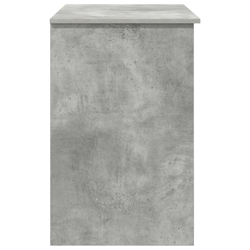 vidaXL Γραφείο με Αποθήκευση Γκρι Σκυρόδεμα 90x49.5x75 εκ. Κατασκευασμένο ξύλο