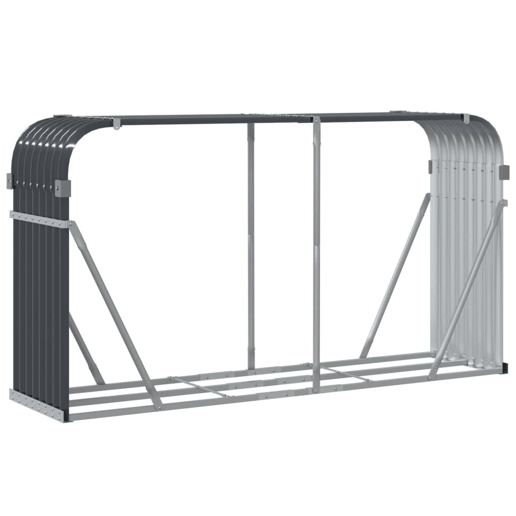 vidaXL Ξυλοθήκη Ανθρακί 180x45x100 εκ. από Γαλβανισμένο Ατσάλι