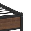 vidaXL Σκελετός Κρεβ. Χωρίς Στρώμα Καφέ Δρυς 160x200 εκ. Μεταλλικό