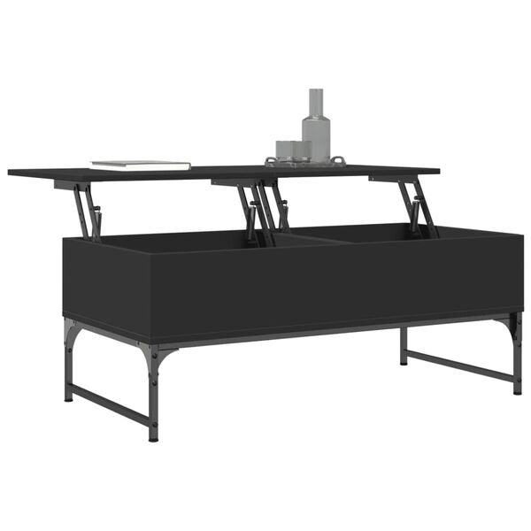 vidaXL Τραπεζάκι Σαλονιού Μαύρο 100 x 50 x 40 εκ. Επ. Ξύλο & Μέταλλο
