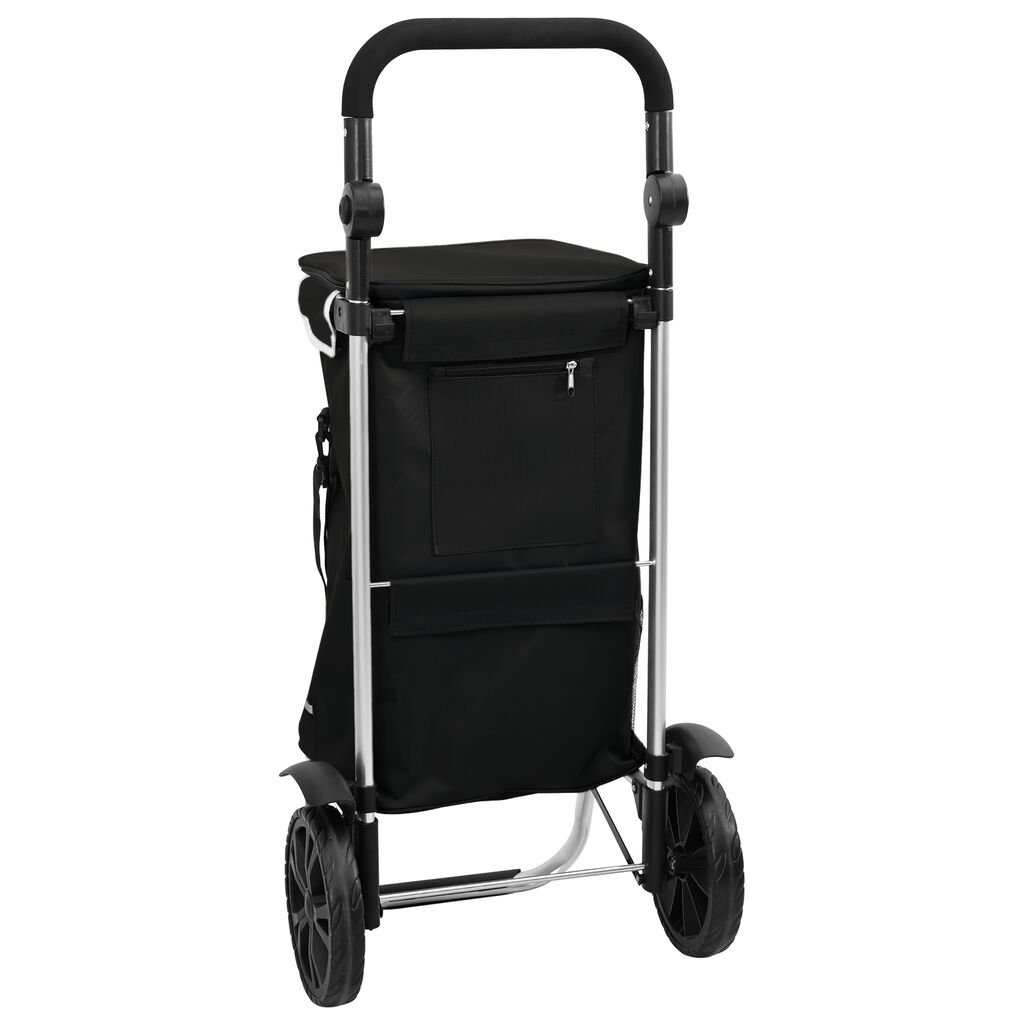 vidaXL Καρότσι Αγορών Μαύρο 36.5 x 46.5 x 100.5 εκ Ύφασμα Oxford