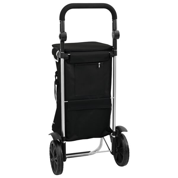 vidaXL Καρότσι Αγορών Μαύρο 36.5 x 46.5 x 100.5 εκ Ύφασμα Oxford