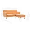 vidaXL Καναπές ΓωνιακόςΠορτοκαλί 171,5 x 138 x 81,5 εκ. Υφασμάτινος