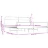 vidaXL Σκελετός Κρεβ. Χωρίς Στρώμα Καφέ Δρυς 193x203 εκ. Μεταλλικό