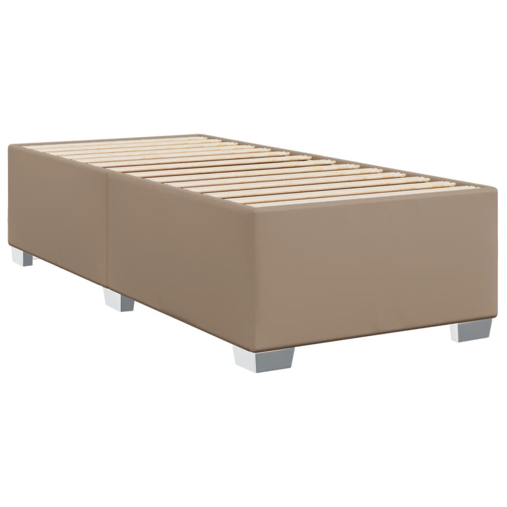 vidaXL Κρεβάτι Boxspring με Στρώμα Καπουτσίνο 80x200 εκ. Συνθ. Δέρμα