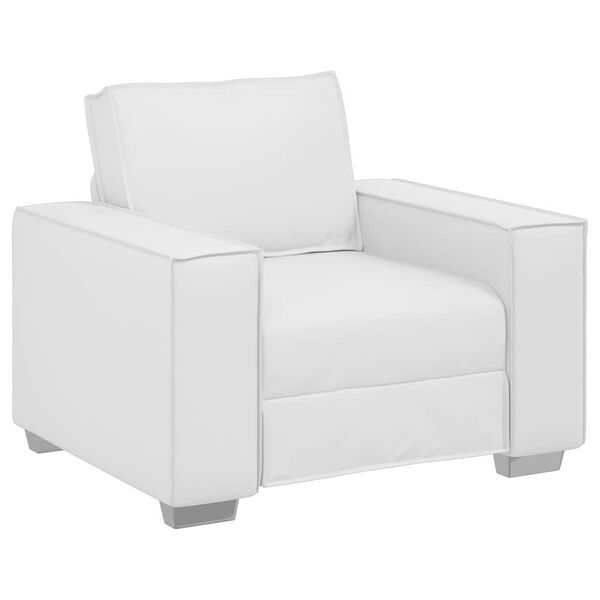 vidaXL Πολυθρόνα-καναπές με μαξιλάρι Λευκό 99 x 78 x 84 εκ. Δερματίνη