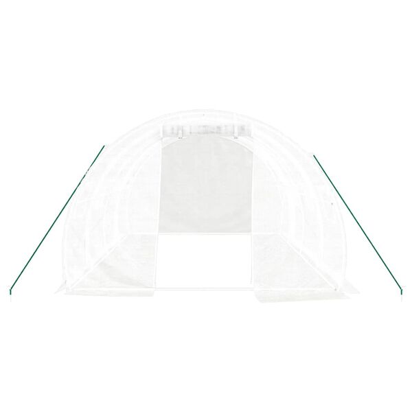 vidaXL Θερμοκήπιο Λευκό 12 μ² 4 x 3 x 2 μ. με Ατσάλινο Πλαίσιο