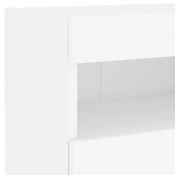 vidaXL Έπιπλο Τοίχου Τηλεόρασης με LED Λευκό 40x30x40 εκ.