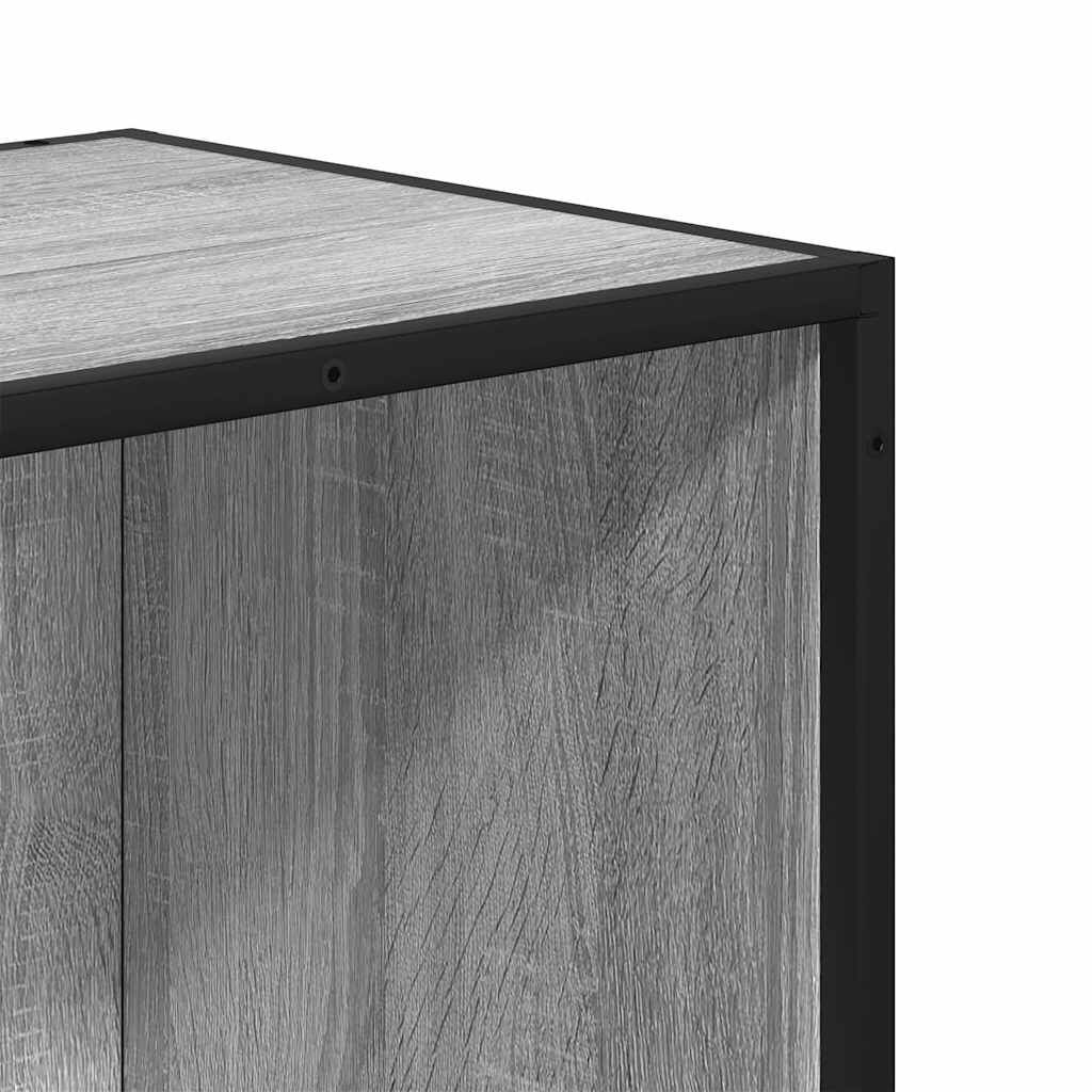 vidaXL Βιβλιοθήκη Γκρι sonoma 33,5x33x107,5 εκ. Επεξεργασμένο Ξύλο