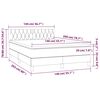 vidaXL &Kappa;&rho;&epsilon;&beta;ά&tau;&iota; Boxspring &mu;&epsilon; &Sigma;&tau;&rho;ώ&mu;&alpha; & LED Taupe 140x200 &epsilon;&kappa;. &Upsilon;&phi;&alpha;&sigma;&mu;ά&tau;&iota;&nu;&omicron;