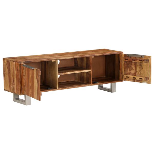 vidaXL Έπιπλο Τηλεόρασης Μελί 118 x 30 x 40 εκ. Μασίφ Ξύλο Ακακίας