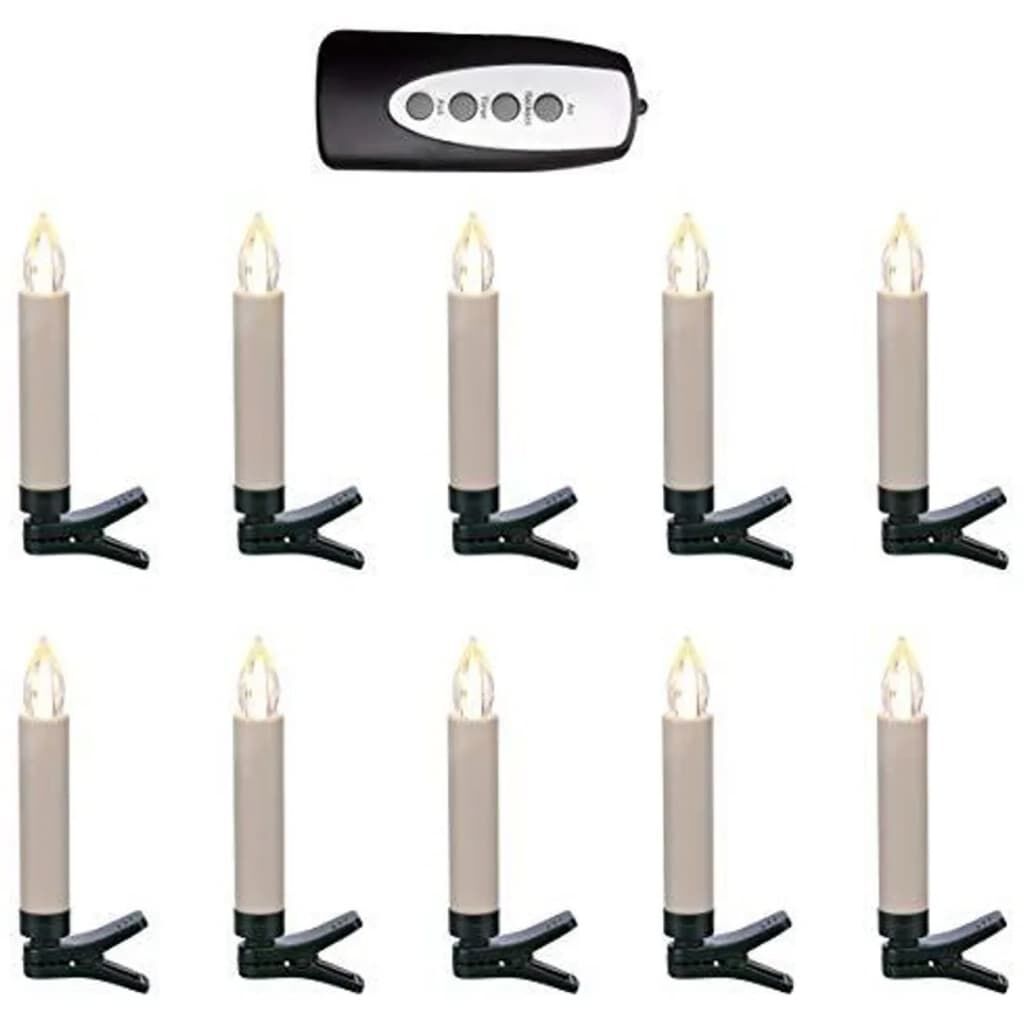 HI Κεριά Mini Ασύρματα 20 τεμ. με LED και Τηλεχειριστήριο