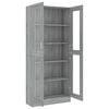 vidaXL Βιτρίνα Γκρι Sonoma 82,5x30,5x185 εκ. από Επεξεργασμένο Ξύλο