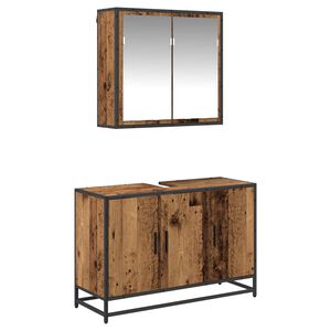 vidaXL &Sigma;&epsilon;&tau; &Epsilon;&pi;ί&pi;&lambda;&omega;&nu; &Mu;&pi;ά&nu;&iota;&omicron;&upsilon; &mu;&epsilon; &rho;ά&phi;&iota; 2 pcs &Pi;&alpha;&lambda;&iota;ό &Xi;ύ&lambda;&omicron; &Epsilon;&pi;&epsilon;&xi;&epsilon;&rho;&gamma;&alpha;&sigma;&mu;έ&nu;&omicron; &xi;ύ&lambda;&omicron;