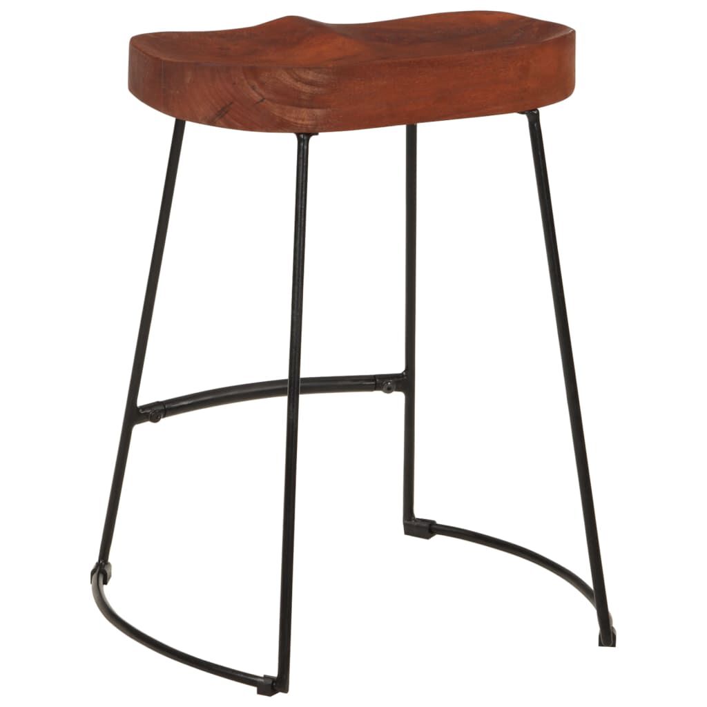 vidaXL Σκαμπό Μπαρ Gavin 2 τεμ. 45 x 38 x 53 εκ. από Μασίφ Ξύλο Μάνγκο